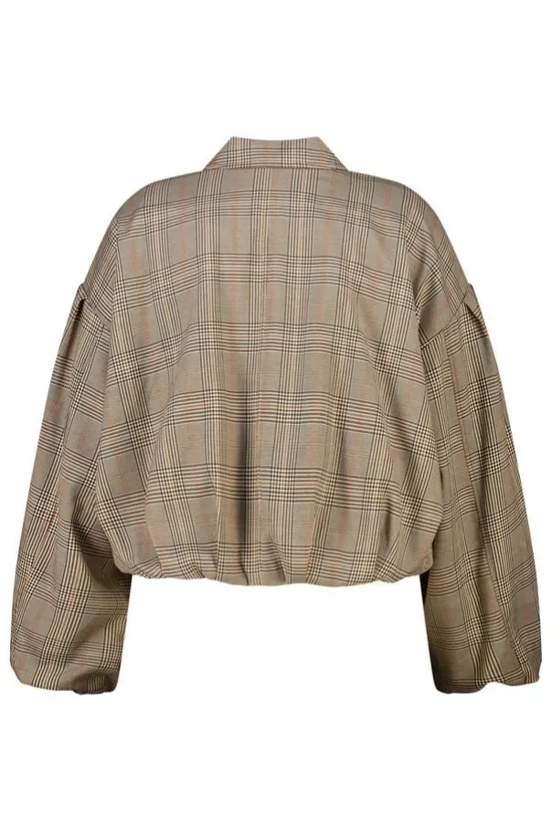 Geruit bomber jasje