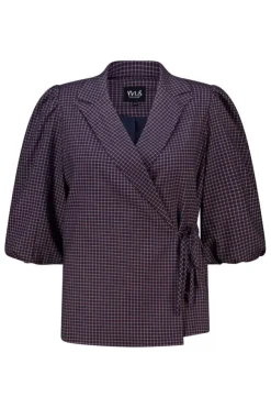Geruite blazer met overslag