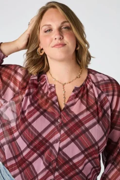Geruite blouse