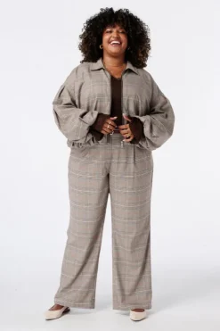 Geruite broek met ceintuur
