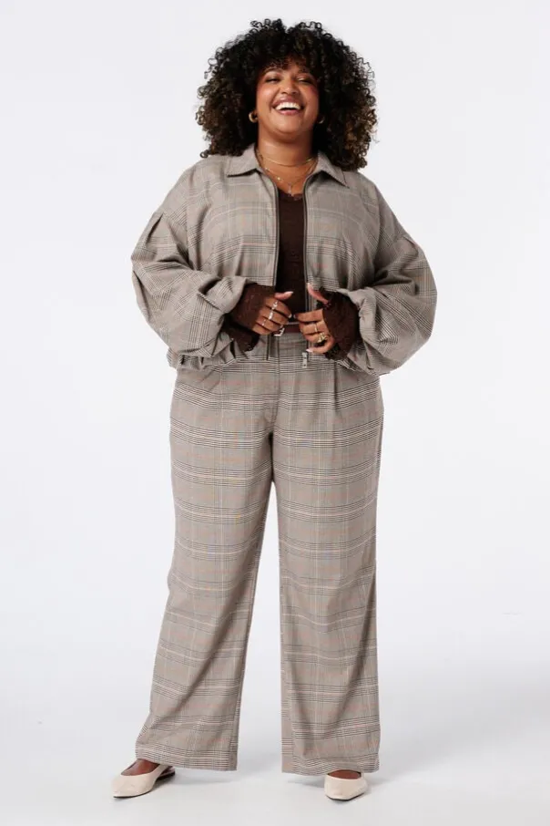 Geruite broek met ceintuur