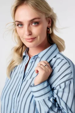 Gestreepte ballon blouse