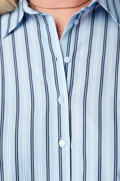 Gestreepte ballon blouse