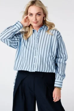 Gestreepte ballon blouse