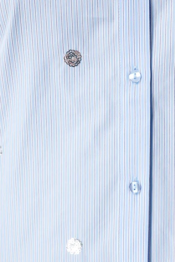 Gestreepte blouse met pailletten
