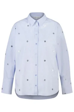 Gestreepte blouse met pailletten