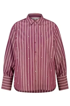Gestreepte blouse met parels
