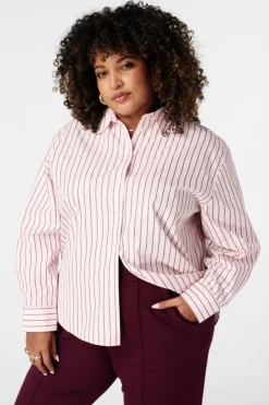 Gestreepte blouse met strass steentjes