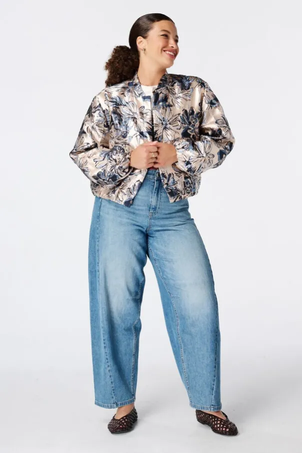 Jacquard bomber jacket