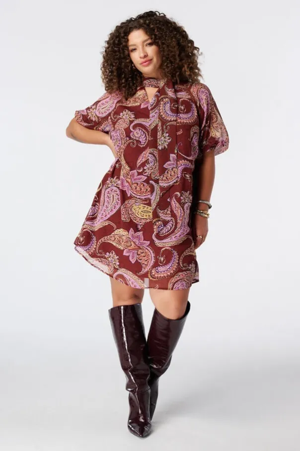 Jurk met paisley print