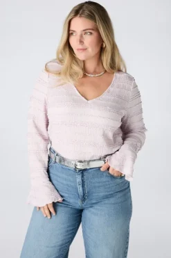 Kanten top met ruffles