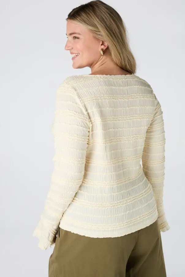 Kanten top met ruffles