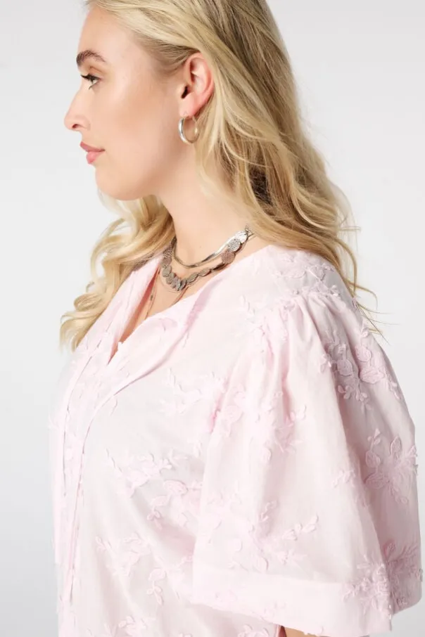 Katoenen blouse met borduursel