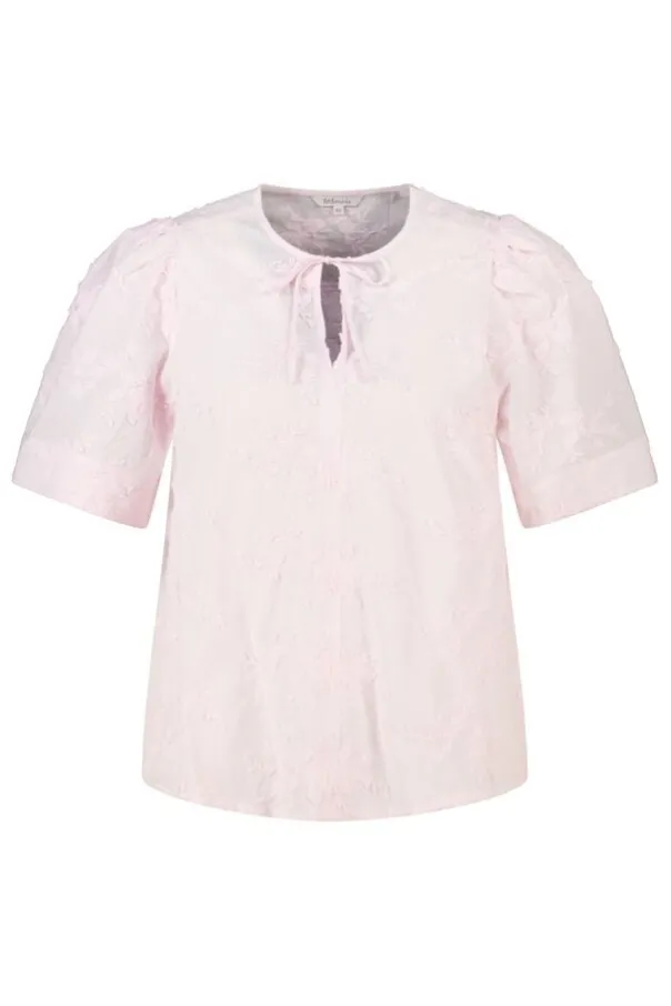 Katoenen blouse met borduursel