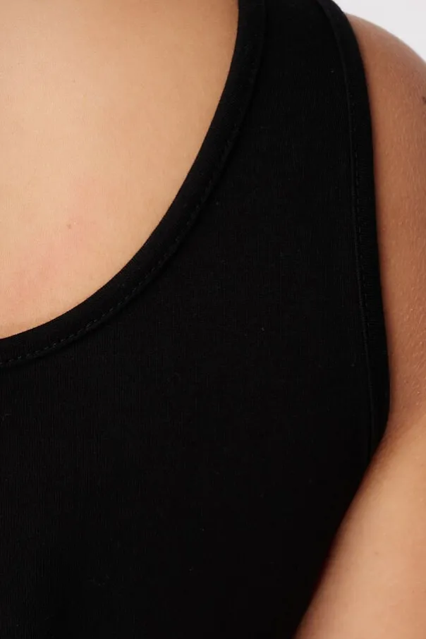 Katoenen extra lange singlet