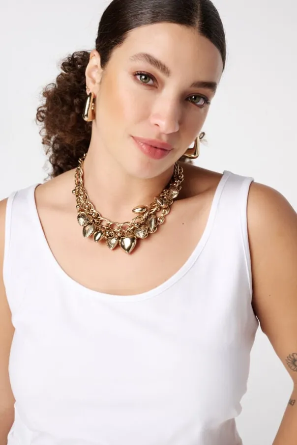 Katoenen extra lange singlet