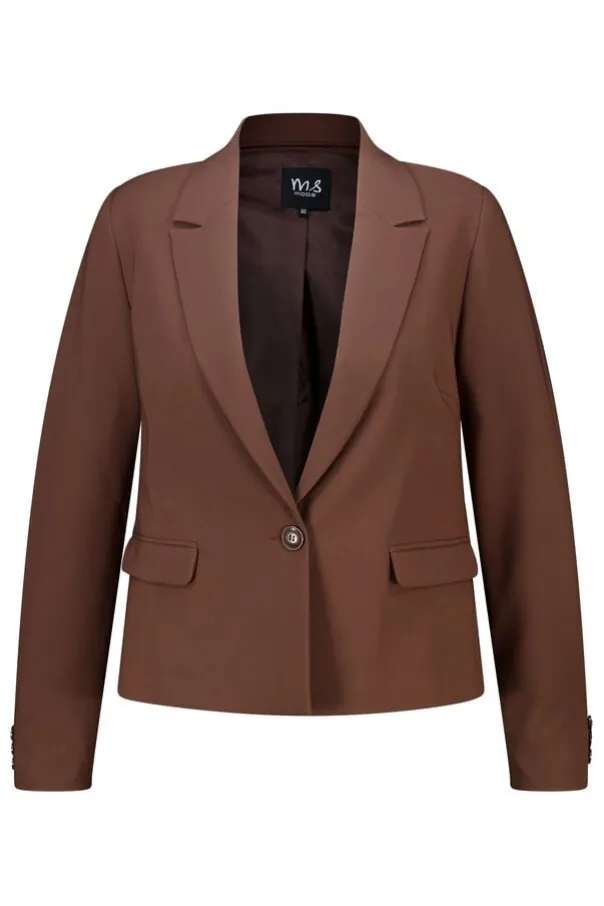 Korte blazer met geplooide mouwen