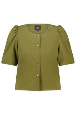 Korte blazer met pofmouw