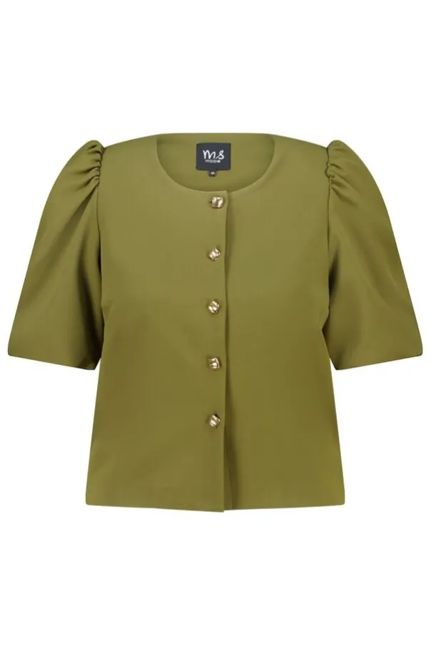 Korte blazer met pofmouw