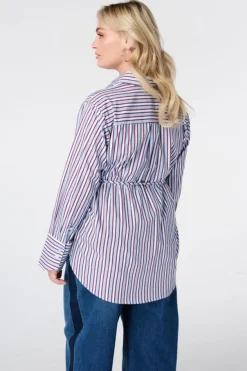Lange gestreepte blouse