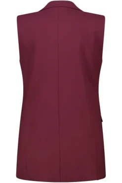 Lang gilet met knoopsluiting
