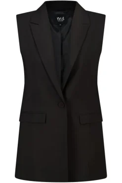Lang gilet met knoopsluiting