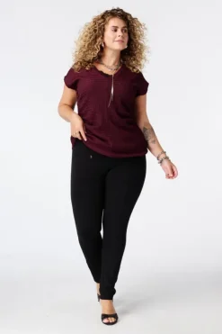 Legging met sierknopen