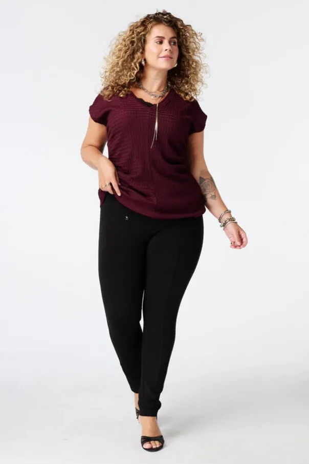 Legging met sierknopen