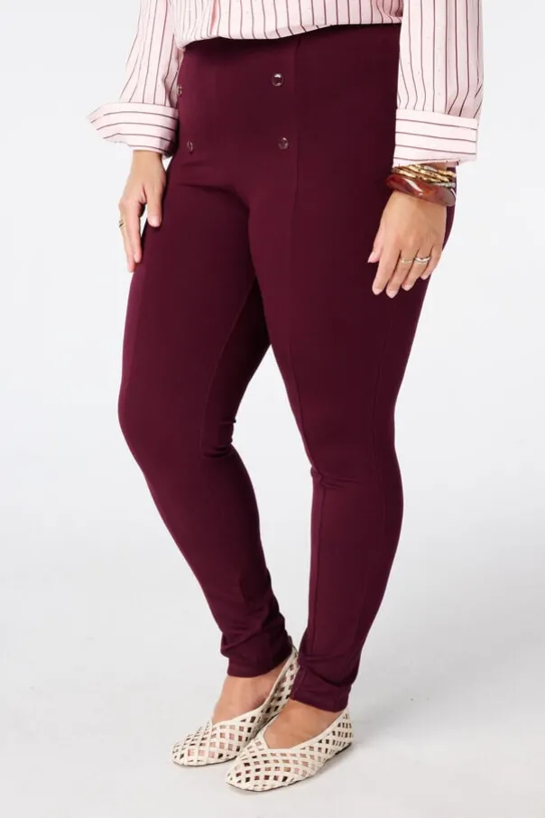 Legging met sierknopen