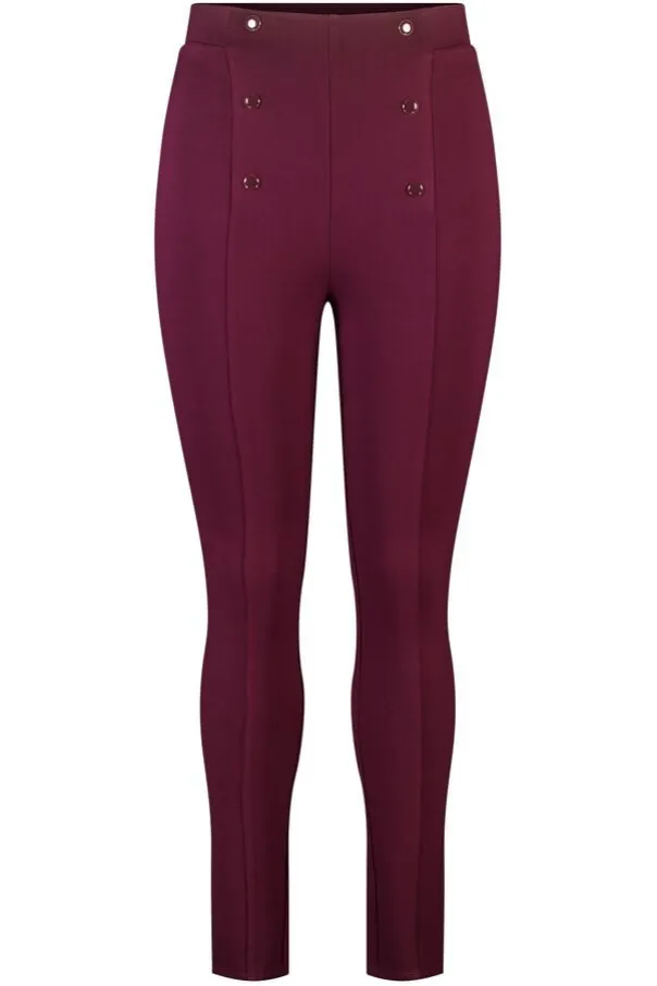 Legging met sierknopen