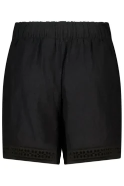 Linnen short met elastische taille