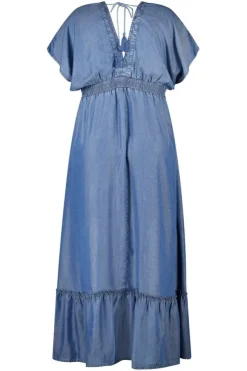 Maxi jurk in demin look