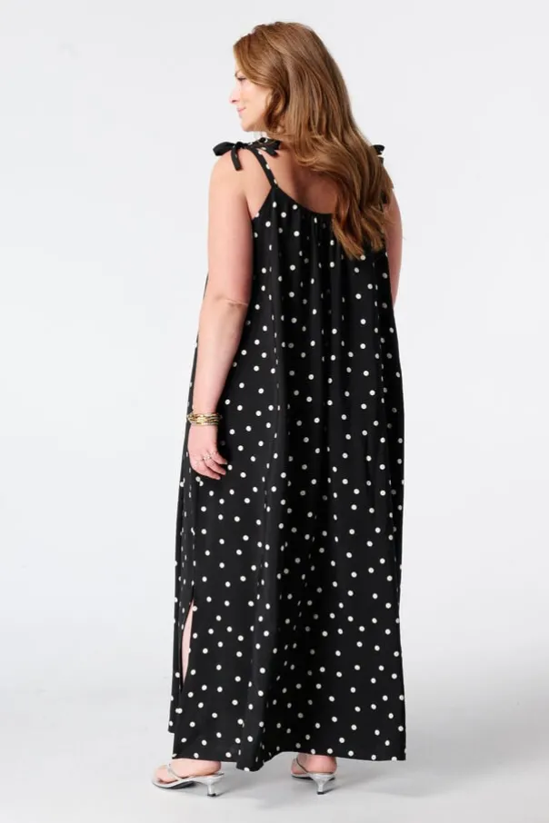 Maxi polka dot jurk