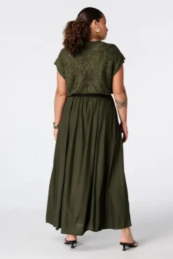 Maxi rok met elastische taille