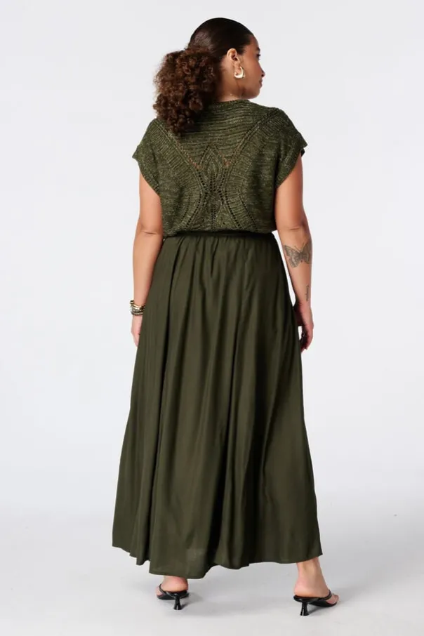 Maxi rok met elastische taille