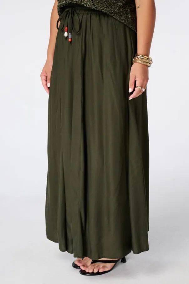 Maxi rok met elastische taille