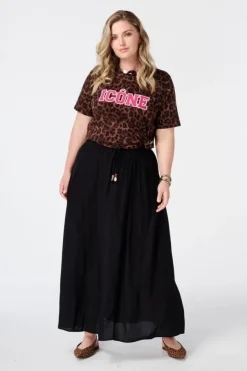 Maxi rok met elastische taille