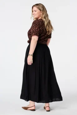 Maxi rok met elastische taille