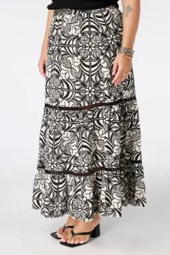 Maxi rok met print