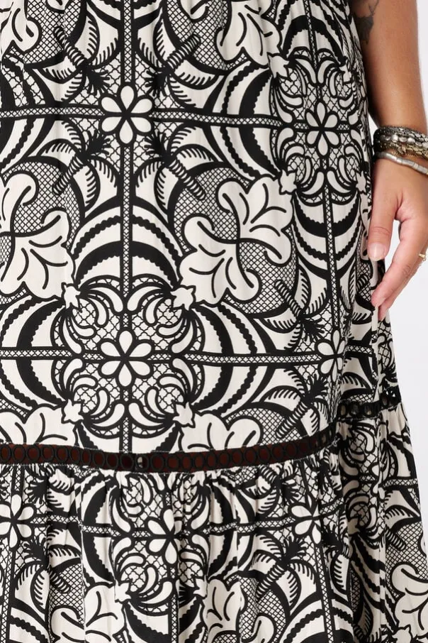 Maxi rok met print