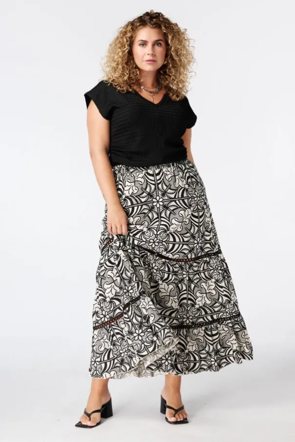 Maxi rok met print