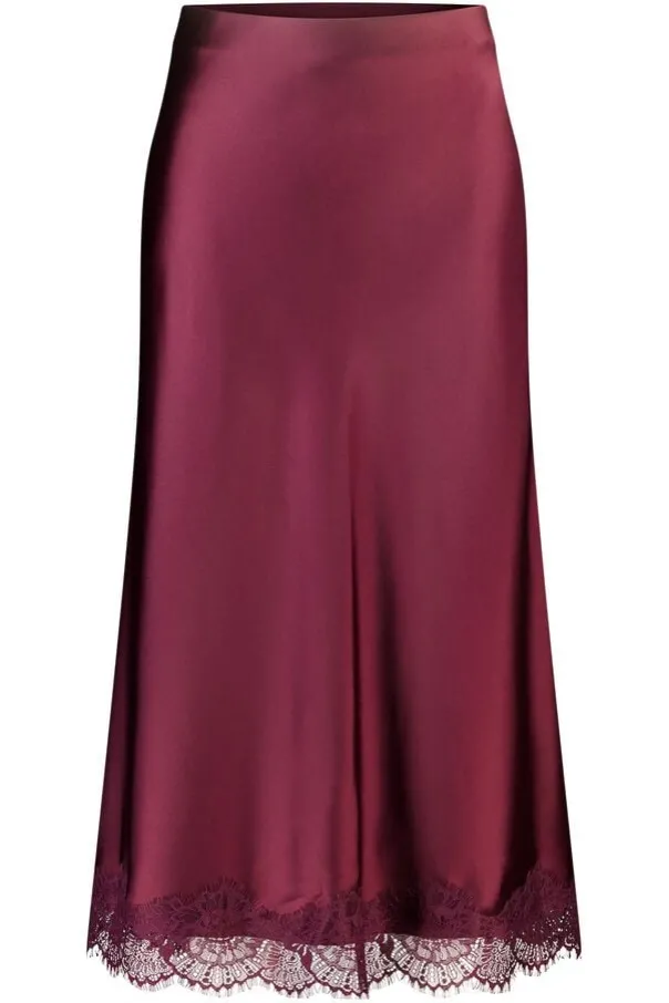 Midi rok in satijnlook