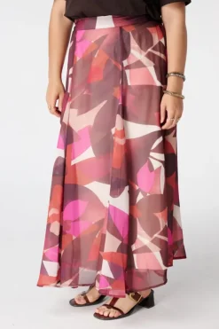 Midi rok met print