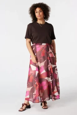 Midi rok met print