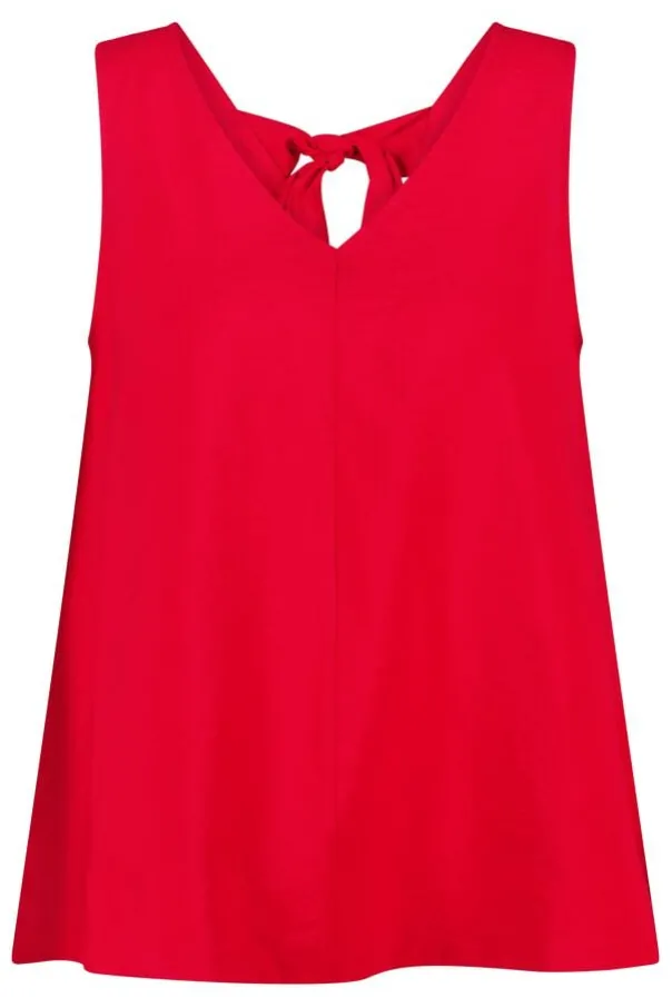 Mouwloze blouse met striksluiting
