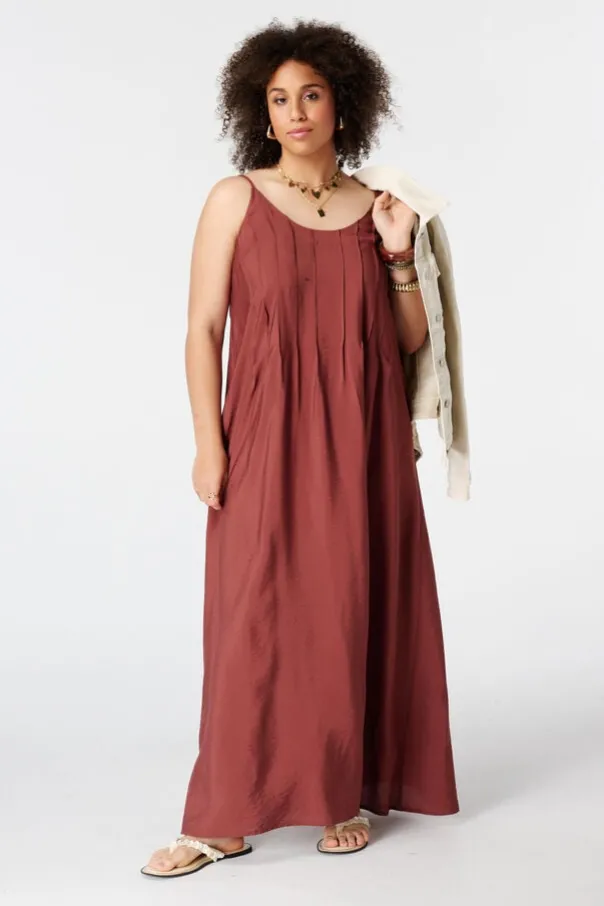 Mouwloze maxi jurk