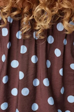 Off-shoulder blouse met polka dot