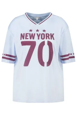 Oversized jersey met sportieve print