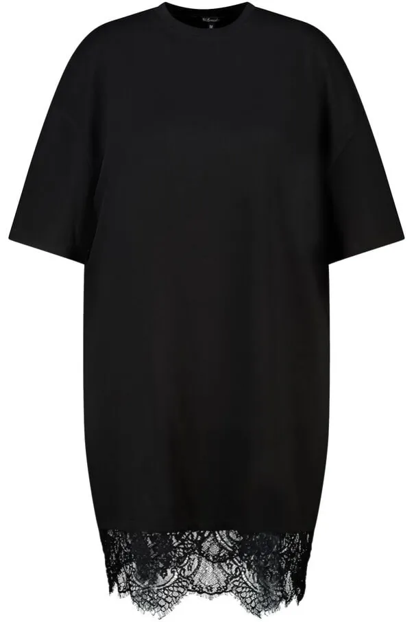 Oversized jurk met kant