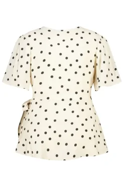 Overslag blouse met polka dot